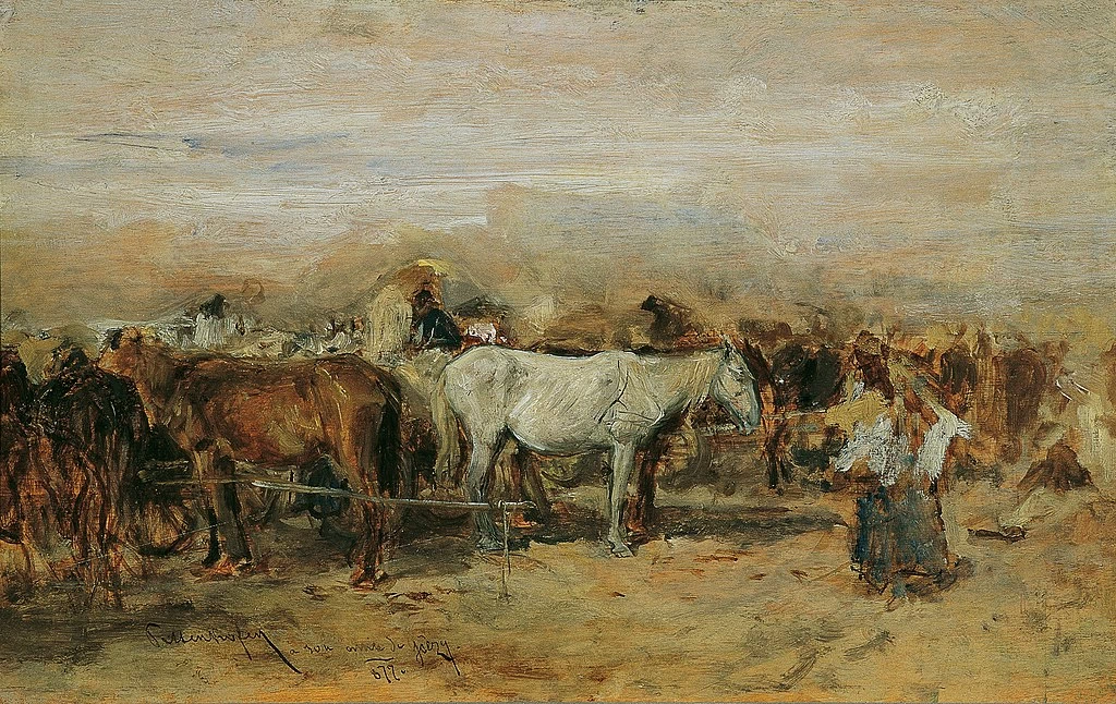 Mercato dei cavalli a Szolnok - Österreichische Galerie Belvedere, Vienna